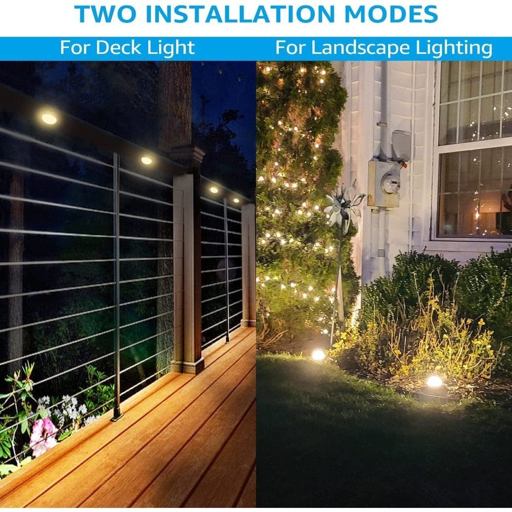 ABBA Lighting USA, ALD10 6-Pack LED 4.5W Outdoor Deck Lights Package, 12V Low Voltage Landscape Pathway Lights