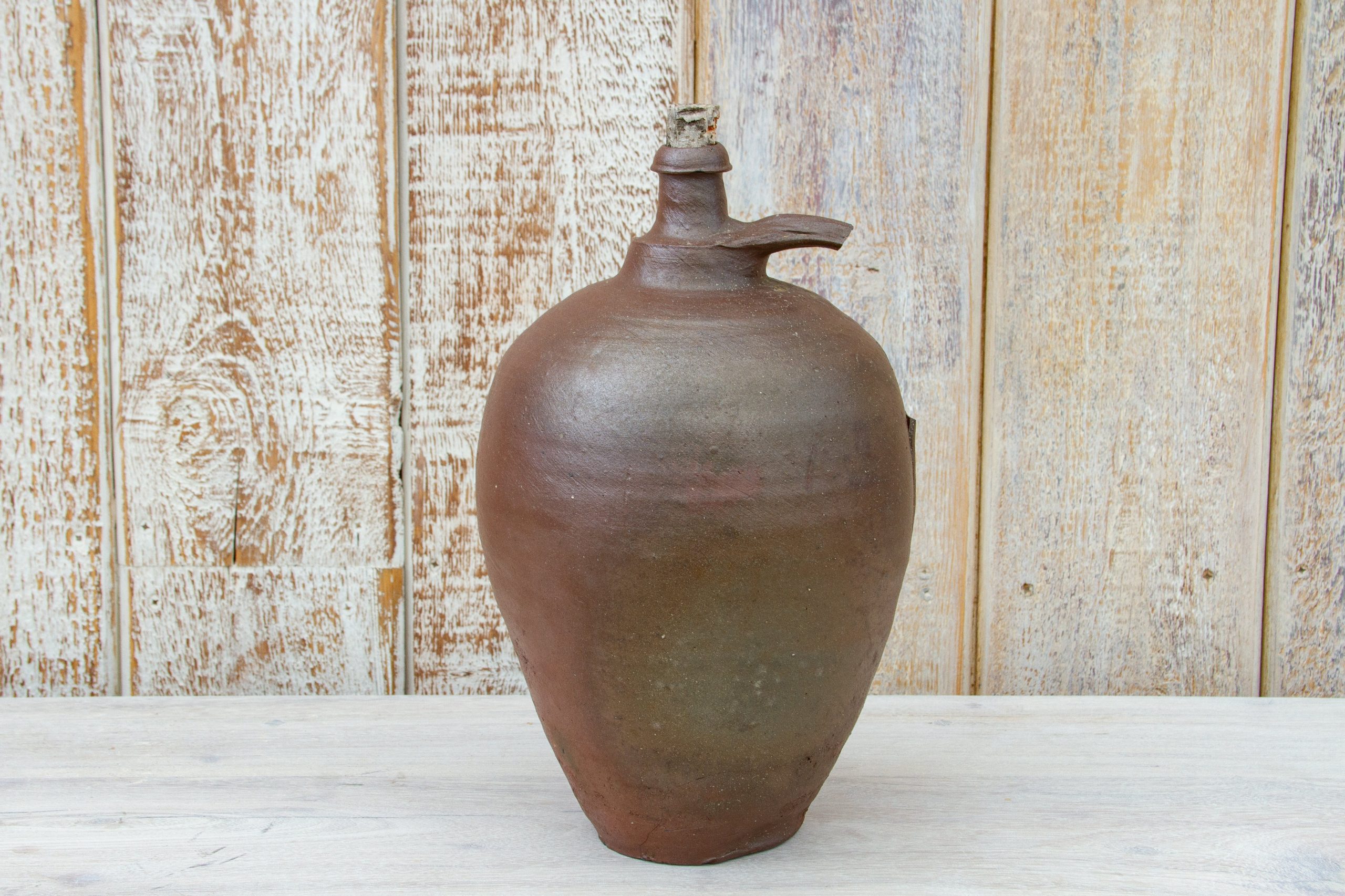 DE-COR | Globally Inspired, French Burnished Clay Wine Jug (Trade)
